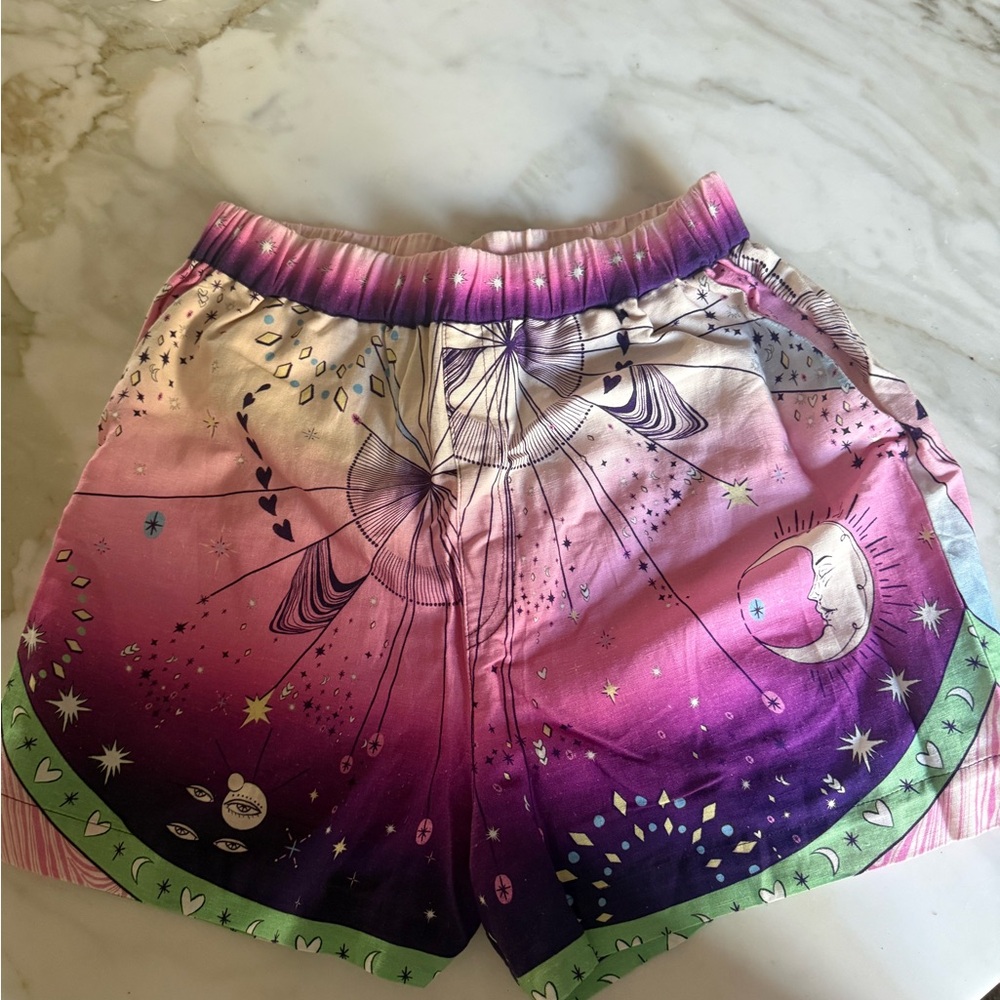Women's agua bendita size L(I am a 2/4 and wore them)Multicolor Graphic Shorts